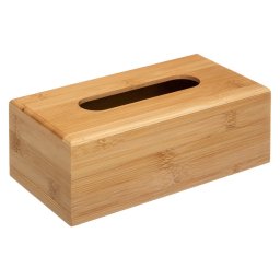 Cutie pentru servetele 5Five din bambus cu capac detasabil, natur, 25x13x8,5 cm