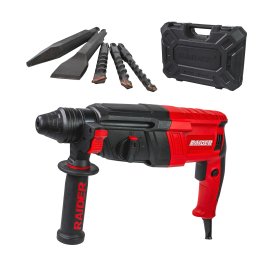 Ciocan rotopercutor Raider 800W, 26 mm, 2.8J, 4 functii, cu valiza