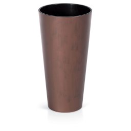 Ghiveci cu insertie Tubus Slim Corten, aspect aramiu, 25x47,6 cm