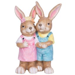 Decor iepuri ceramici MagicHome pentru gradina, 34x19x51 cm