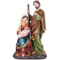 Decoratiune de Craciun Sfanta Familie MagicHome, polyresin, 25 cm