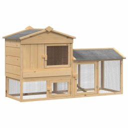 Casuta pentru pui 2 pcs Maro Lemn de pin masiv GartenMobel Dekor