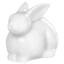 Iepuras decorativ de Paste MagicHome din portelan alb 10,4 cm