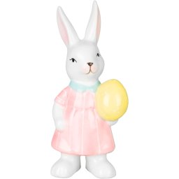 Decoratiune de Paste MagicHome, iepurasa cu ou, 17,3 cm