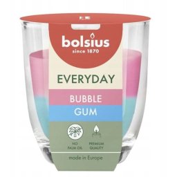 Lumanare parfumata Bolsius Everyday Bubble Gum în pahar 80x70 mm