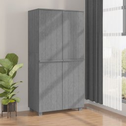 Dulap haine „HAMAR” gri închis 89x50x180 cm, lemn masiv de pin GartenMobel Dekor
