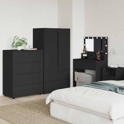 Dulapuri de depozitare Negru 80 x 48 x 105 cm Lemn compozit GartenMobel Dekor