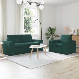Set de canapea 2 pcs Verde închis 182 x 80 x 82 cm tesatura GartenMobel Dekor