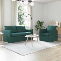 Set de canapea 2 pcs Verde închis 156 x 82 x 85 cm Tesatura GartenMobel Dekor