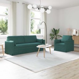 Set de canapea 2 pcs Verde închis 198 x 78 x 80 cm tesatura GartenMobel Dekor