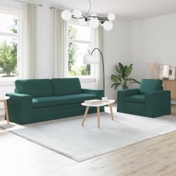 Set de canapea 2 pcs Verde închis 222 x 80 x 82 cm tesatura GartenMobel Dekor