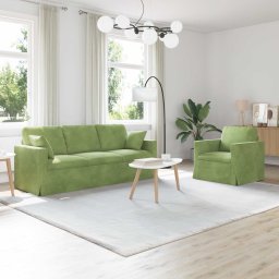 Set de canapea 2 pcs Verde deschis 198 x 78 x 80 cm Catifea GartenMobel Dekor