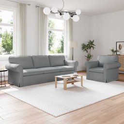 Set de canapea 2 pcs Gri deschis 245 x 82 x 80 cm tesatura GartenMobel Dekor