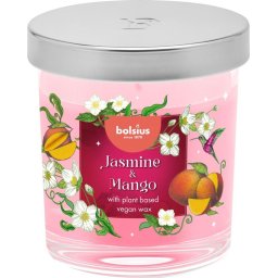 Lumanare parfumata Bolsius Floral Fusion Iasomie si Mango, 80x72 mm
