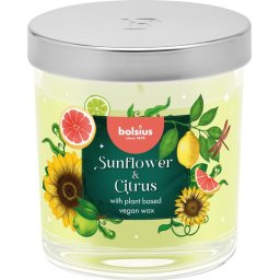 Lumanare parfumata Bolsius Floral Fusion Floarea-soarelui si Citrice în pahar