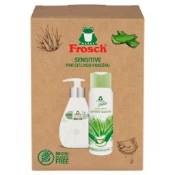 Set cadou Frosch Sensitive Aloe Vera gel de dus si sapun lichid 2x300 ml