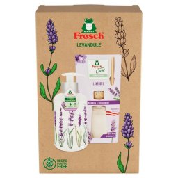 Set cadou Frosch cu lavanda, difuzor de parfum si sapun lichid 90 ml + 300 ml