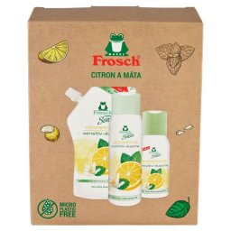 Set cadou Frosch cu gel de dus lamaie si menta 50 ml + 300 ml + 500 ml