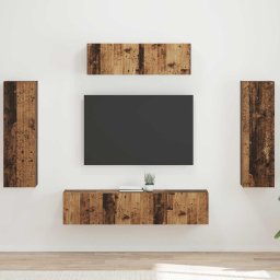Cabinet TV 5 pcs Lemn vechi GartenMobel Dekor