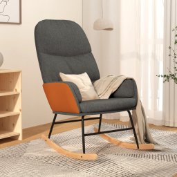 Scaun balansoar, gri închis, material textil GartenMobel Dekor