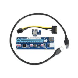 Adaptor PCI-Express Riser Gembird RC-PCIEX-03, extensie x1 la x16, cablu USB 60 cm