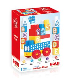 Cuburi de construit DOLU, 25 piese, plastic