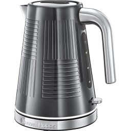 Fierbator Russell Hobbs Geo Steel 25240-70, 2400 W, 1,7 L, Fierbere rapida, Gri