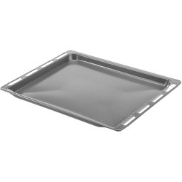 Tava de copt emailata BOSCH HEZ331000-00436547, Biscuiti, torturi, paine si chifle, L 46.5cm, l 37.5cm, H 2.9cm, 1.1kg, Pentru piroliza, ActiveClean, DW Safe, Enamelled Grey