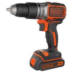 Masina de gaurit si insurbat pe acumulator Black & Decker BL188KB, 18V, Motor fara perii, 2 Acumulatori x 1.5Ah, Percutie ,Incarcator 400mA, Cutie Depozitare