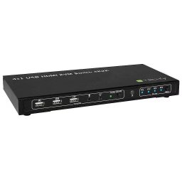 KVM Switch TECHLY, 4 porturi HDMI/USB, 4K@30Hz, Audio