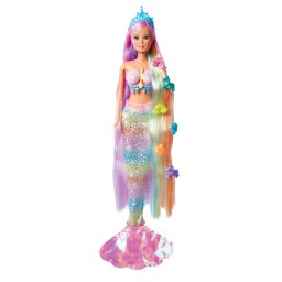 Papusa SIMBA Steffi rainbow mermaid doll, par multicolor, coada detasabila