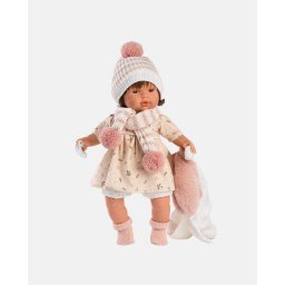 Papusa LLORENS Lola, cu sunet, 38 cm, corp moale, vinil