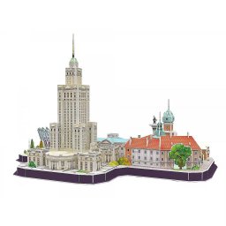 Puzzle 3D Cubic Fun Cityline Warsaw, 126 piese, asamblare fara lipici