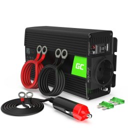 Invertor auto Green Cell INV17, 24V/230V, 500W/1000W, Unda sinusoidala pura