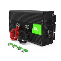 Invertor auto Green Cell INV18, 24V la 230V, 1000W/2000W, Unda Sinusoidala Pura