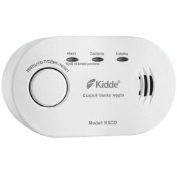Detector Monoxid de Carbon KIDDE KID-K5CO, Durata viata senzor 10 ani, Alarma 85dB, Alimentare baterii AA