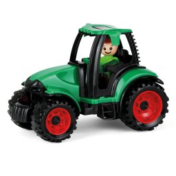 Tractor Lena, Culori Negru si Verde, Material Plastic, Varsta minima 2 ani, Include figurina