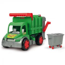 Camion de jucarie Wader Gigant Farmer Garbage Truck 60 cm, plastic durabil, lift mobil, capacitate 50 kg