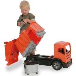 Camion de gunoi Lena Garbager truck single brown carton, 64 cm, Plastic