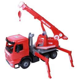 Camion macara Lena Fire Crane truck 70 cm single brown cart, model, 70 cm, brat extensibil 1.05 m, capacitate 100 kg