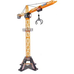 Macara cu telecomanda Dickie Mega Crane, inaltime 120 cm, cu lumini