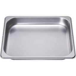 Tava medie neperforata SIEMENS HZ36D624 - 11008519, L32.5cm, l26.5cm, H4cm, Uz 30x24cm, G0.47kg, V2.3L, Inox AISI 304 GN1/2 0.7mm