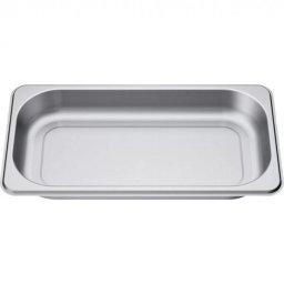 Tava mica neperforata SIEMENS HZ36D613 - 00577552, L32.5cm, l17.6cm, H4cm, G0.236kg, Inox AISI 304 GN1/3