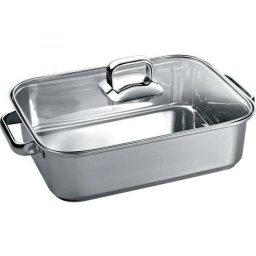 Tava pentru gatit cu capac NEFF by WMF Z9410X1 - 00573879, V6.5L, Capac termoizolant din sticla, Pentru zonele interconectate Flex si Combi, G2.3kg (plus capac G3.3kg), DW Safe, Recomandata cu Z9415X1