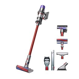 Aspirator vertical fara fir Dyson V11 2023, 545 W, 0.76l, autonomie 60 minute, Nichel/Rosu