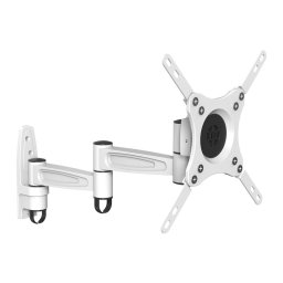 Suport tv perete brat extra lung flexibil 360º Multibrackets MB-6092, diagonala 15-32", inclinare vert.+/- 15º, max.15 kg, lacat, Alb