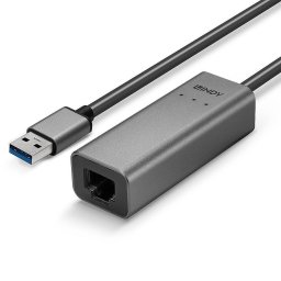 Adaptor retea Lindy, USB 3.0 la 2.5 Gigabit Ethernet, Argintiu
