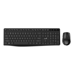 KIT tastatura si mouse wireless GENIUS, tastatura 104 +11 taste (slim) + mouse 1200 dpi, Butoane-rotite mouse 2-1, Negru, "KM-8206S", SmartGenius app "31340017400