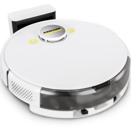 Aspirator robot cu functie de mop Karcher RCV 5 *EU, WiFi, 36W, navigatie LiDar, 5200mAh, autonomie 120 de minute, putere de aspirare 5000 Pa, recipient praf 330ml, recipient apa 240ml, Alb