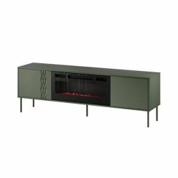 Comoda Cama RTV EFcu semineu electric Tresee, 180x40x54,5, Verde mat